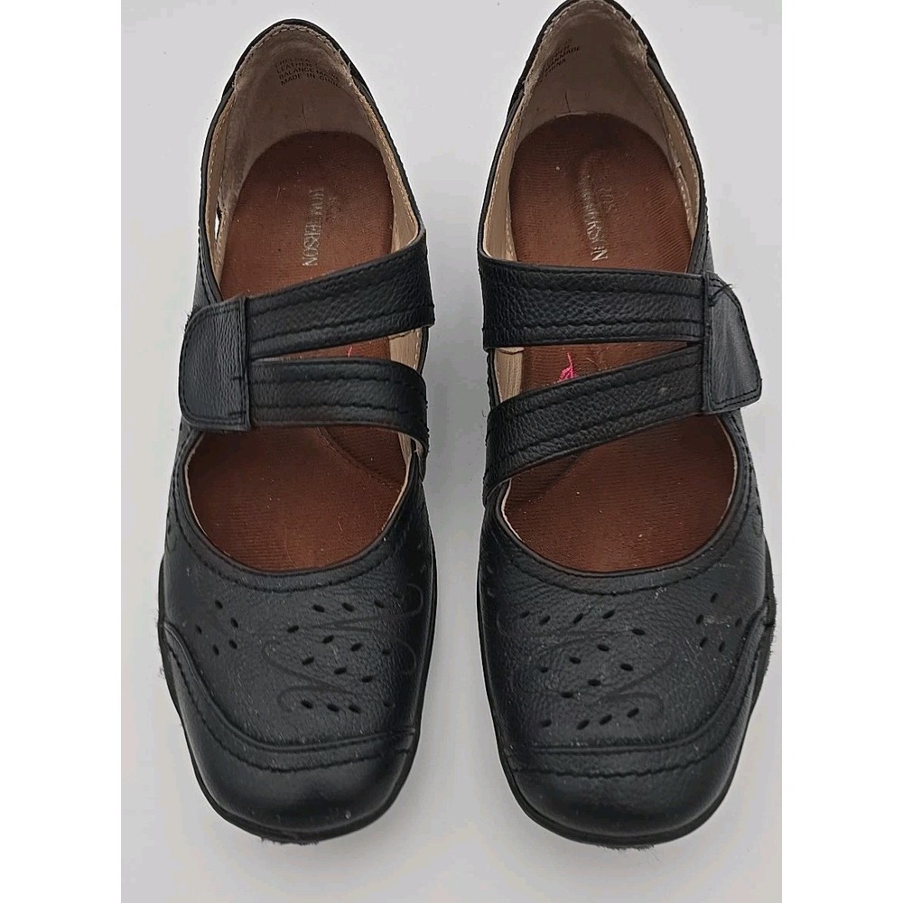 NEW Ros Hommerson 7SS Chelsea‎ Mary Jane Flats Shoes Black Leather